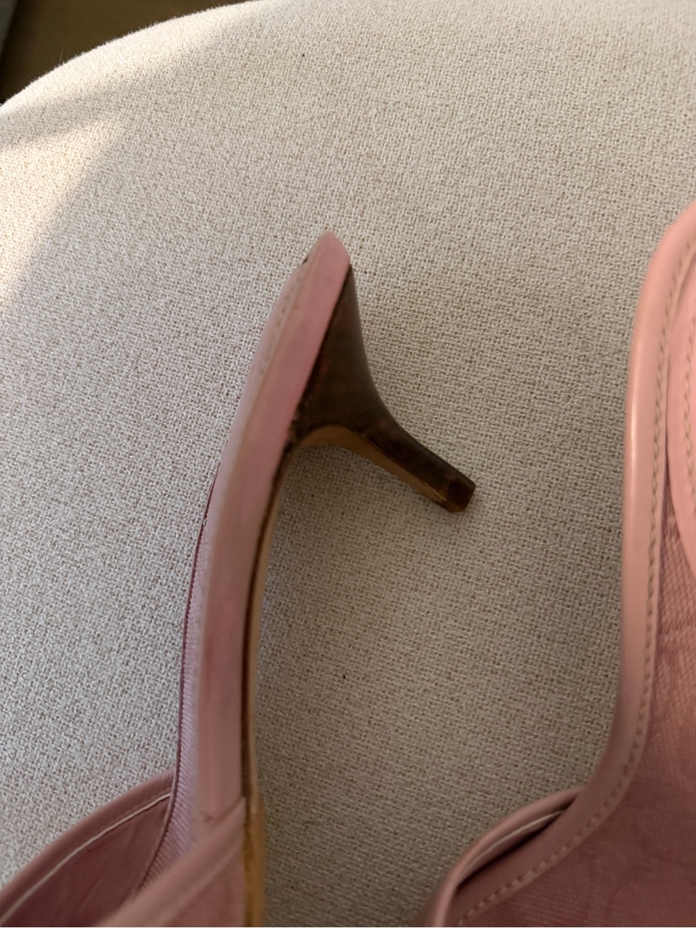 Coach Blush Pink Logo Jacquard Slide Mules with Gold Buckle - Picture 2 of 8